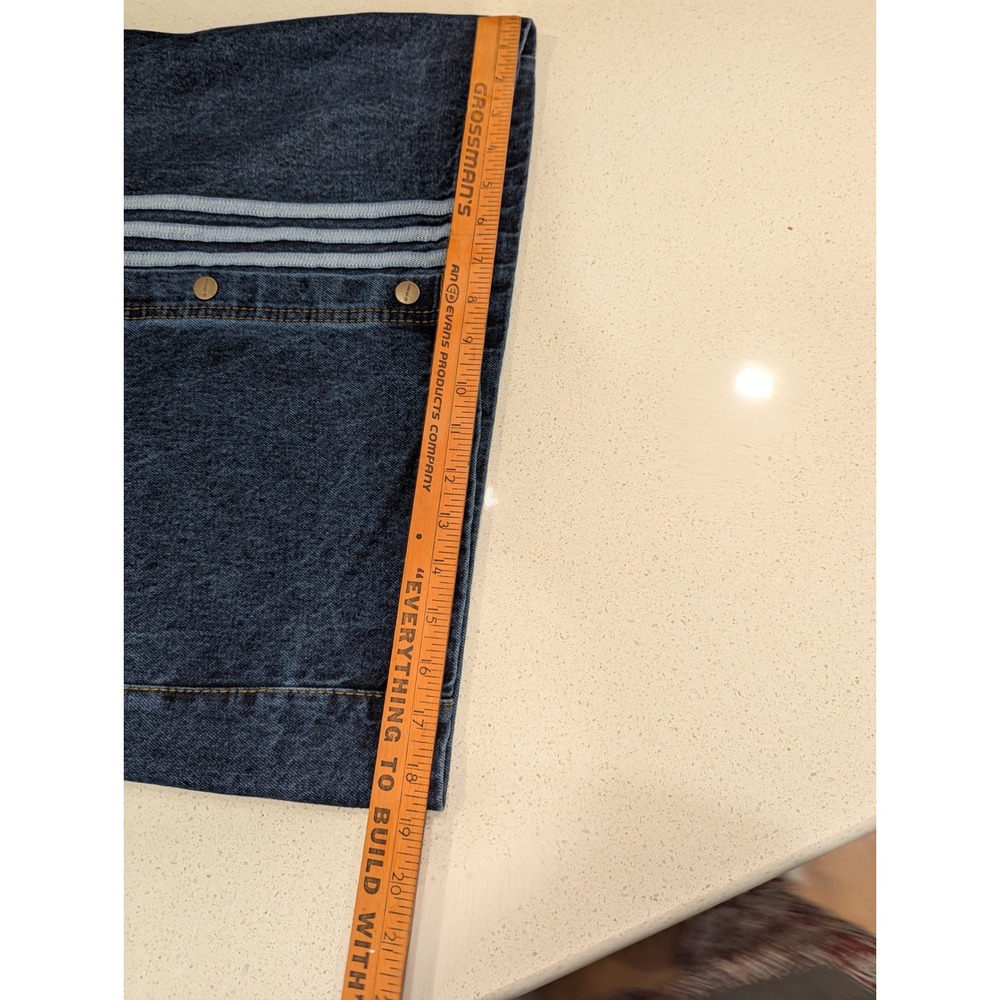 Adidas Ivy Park Denim Snap Pants Dark Blue Wide Leg 2X - Picture 8 of 13